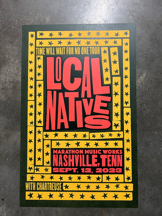 Local Natives at Marathon Music Works Poster 9/12/2023