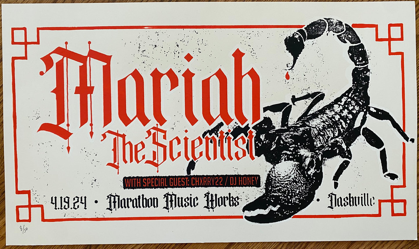 Mariah The Scientist at Marathon Music Works Poster 4/19/2024